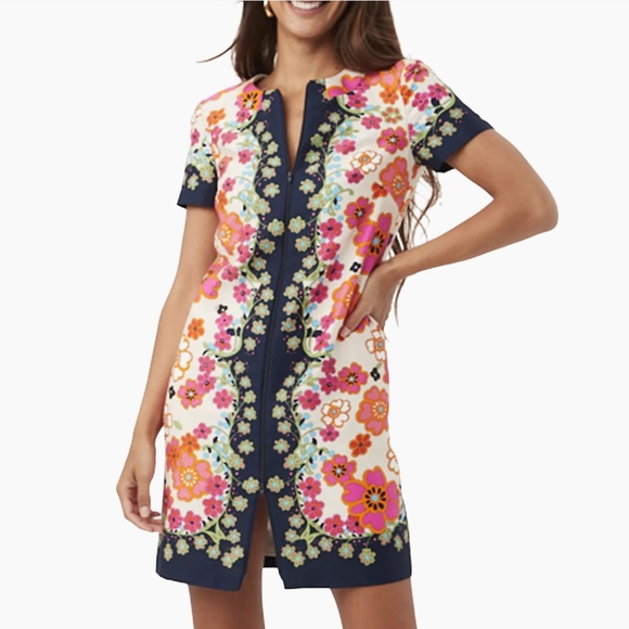 Trina Turk NEW Arboretum Goral Zip Front Mimi Dress Sz 4 - Picture 1 of 6